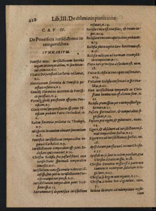 Cap IV. De Pontificis iurisdictione ...
