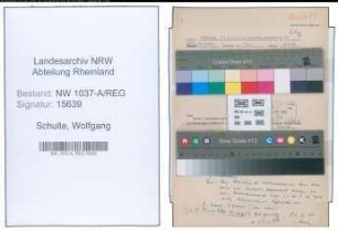 Entnazifizierung Wolfgang Schulte , geb. 05.06.1903 ()