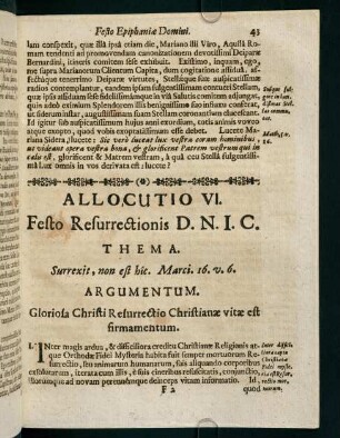 43-51, Allocutio VI.