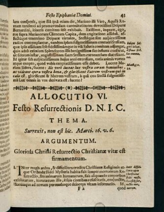 43-51, Allocutio VI.