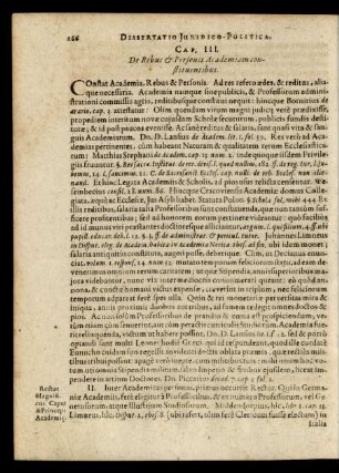 Cap. III. De Rebus & Personis Academiam constituentibus.