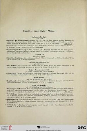 Gemälde neuzeitlicher Meister (Nr. 1-251)