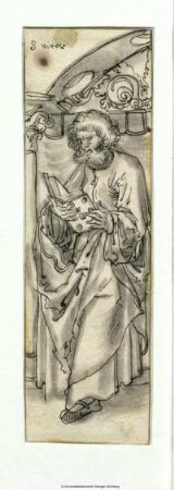 Der Heilige Victor, lesend, nach links