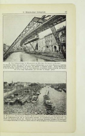 Die Schwebebahn im Wuppertal am Werther Bollwerk in Barmen