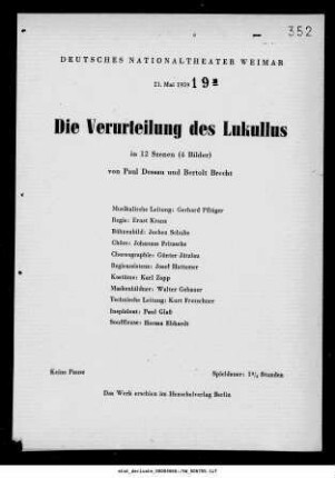 Die Verurteilung des Lukullus