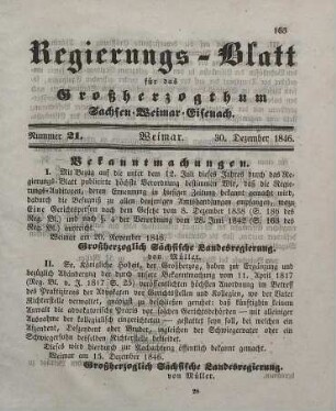 Nr. 21 : 30. Dezember 1846