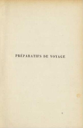 Préparatifs de voyage