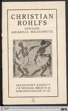 Christian Rohlfs : Gemälde, Aquarelle, Holzschnitte