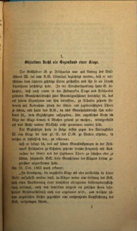 Archiv für Entscheidungen der Collegial-Gerichte des Königreichs Hannover auf dem Gebiete des Civilrechts und Civilprocesses. 1. 1865