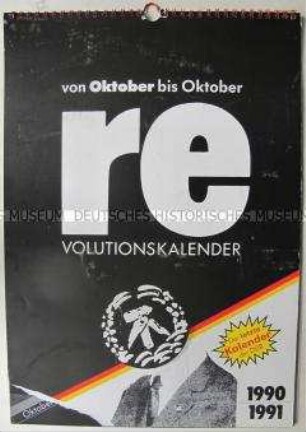 Retrospektiver Kalender für den Zeitraum Oktober 1989 bis September 1990