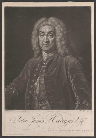Porträt John James Heidegger (1659-1749)