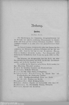 Quellen, Erster Teil