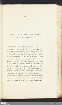 The earth formed-era of the primary rocks