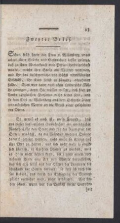 Zweyter Brief