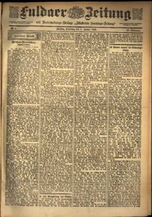 Zweite Ausgabe vom Samstag, den 05. Januar 1901.