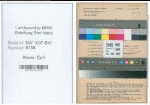 Entnazifizierung Carl Kleine , geb. 28.04.1899 (Schlosser)