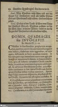 Domin. Quadrages. seu Invocavit. Ev. Matth. IV. 1.-11.