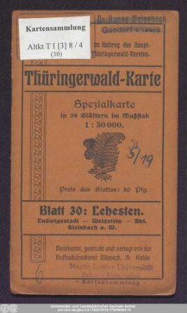 Blatt 30: Lehesten : Ludwigsstadt - Wetzstein - Bhf. Steinbach a.W.