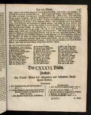 1147-1154, Der CXXXVI. Psalm