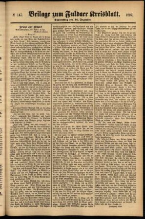 Zweite Ausgabe vom Donnerstag, den 14. Dezember 1899.
