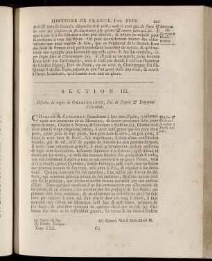 Section III. Le regne de Charlemagne.