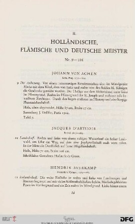 II. Holländische, flämische und deutsche Meister (Nr.9-104)