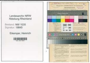 Entnazifizierung Heinrich Eikemper , geb. 08.02.1913 (Technischer Beamter)