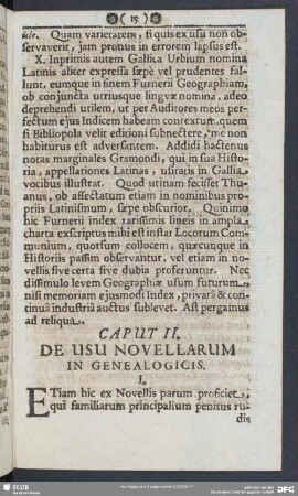 Caput II. De Usu Novellarum In Genealogicis