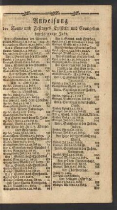 Anweisung der Sonn- und Festtages Episteln und Evangelien durchs ganze Jahr