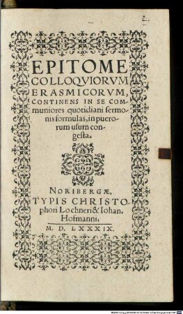 Epitome colloqviorvm
