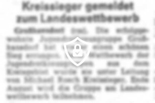 Kreissieger gemeldet zum Landeswettbewerb