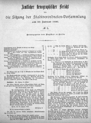 No. 5, 30. Januar 1890
