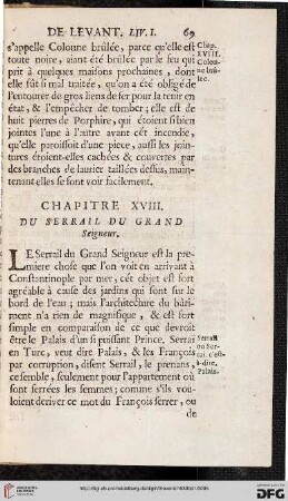 Chapitre XVIII: Du Serail du Grand Seigneur