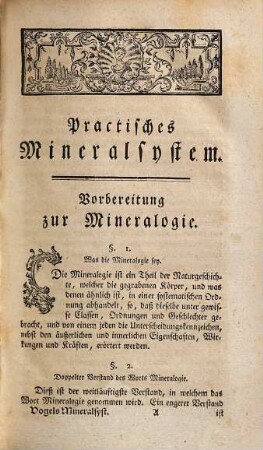 Practisches Mineralsystem