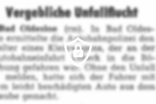 Vergebliche Unfallflucht