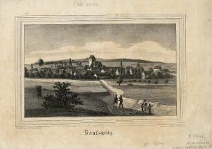 Ansicht von Zaußwitz, Lithographie, um 1840 : Zaußwitz / N. d. Nat. gez. v. Julius Möckel. - [Dresden] : [Schmidt] ; [Dresden] : Renner u. Ketzschau , [um 1840]. - 1 Kunstbl. : Lithogr. ; 19 x 12 cm