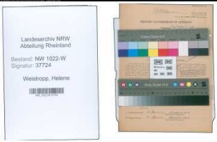 Entnazifizierung Helene Weistropp , geb. 13.06.1897 ()