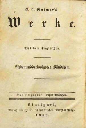 Der Verstossene : ein Roman, 1