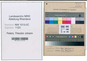 Entnazifizierung Theodor Johann Peters , geb. 23.01.1897 (Schneider)
