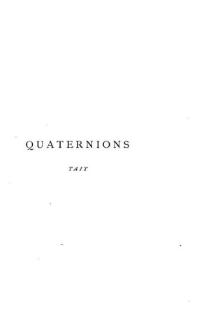 An Elementary Treatise on Quaternions