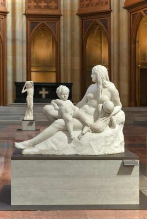 Eva mit ihren Kindern Kain und Abel