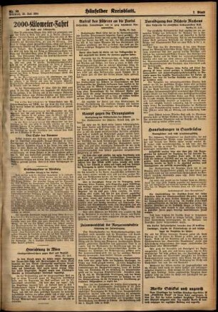 Zweite Ausgabe vom Mittwoch, den 25. Juli 1934.
