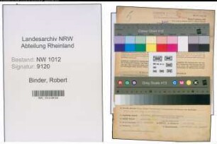 Entnazifizierung Robert Binder , geb. 06.10.1912 (Schreinermeister)