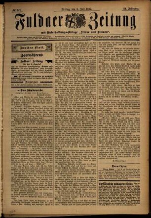 Zweite Ausgabe vom Freitag, den 02. Juli 1897.