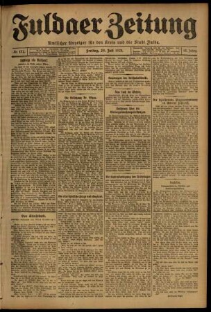 Ausgabe vom Freitag, den 29. Juli 1921.