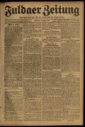 Ausgabe vom Freitag, den 29. Juli 1921.