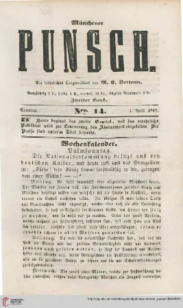 Nro. 14 (1. April 1849)