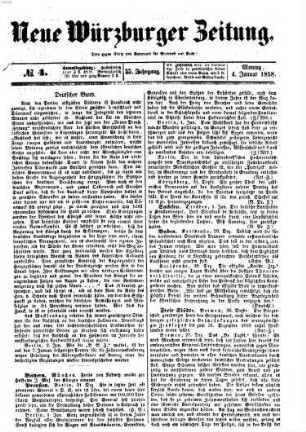 Neue Würzburger Zeitung : Würzburger Abend-Zeitung ; Würzburger Anzeiger und Handelsblatt. 1858 = Jg. 55