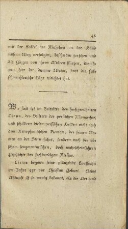 [Wir sind izt im Zeitalter des hochgerühmten Cirus ...]