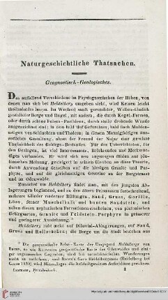 Naturgeschichtliche Thatsachen